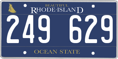 RI license plate 249629