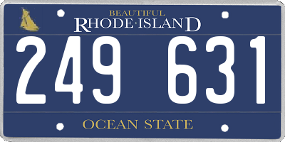 RI license plate 249631