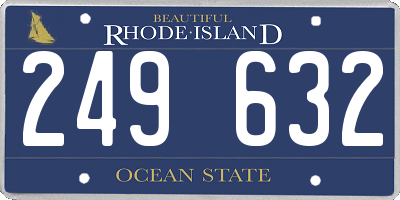 RI license plate 249632