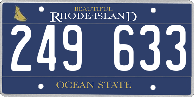 RI license plate 249633