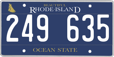 RI license plate 249635