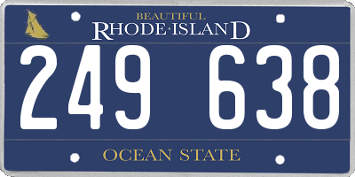 RI license plate 249638