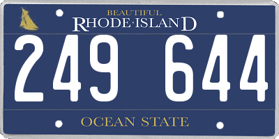 RI license plate 249644