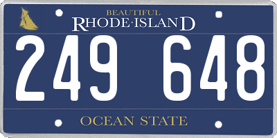 RI license plate 249648