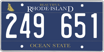 RI license plate 249651