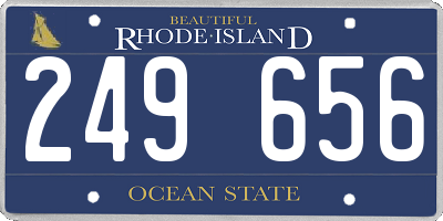 RI license plate 249656
