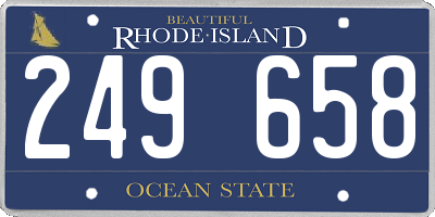 RI license plate 249658