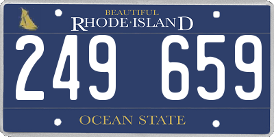 RI license plate 249659