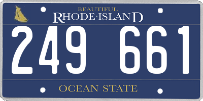 RI license plate 249661