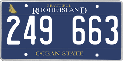 RI license plate 249663