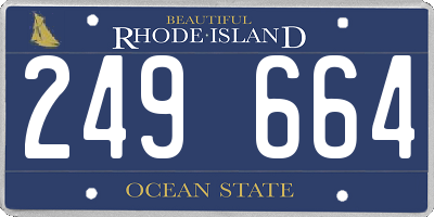 RI license plate 249664