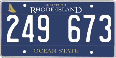 RI license plate 249673