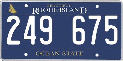 RI license plate 249675