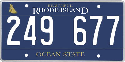 RI license plate 249677