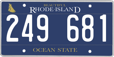 RI license plate 249681
