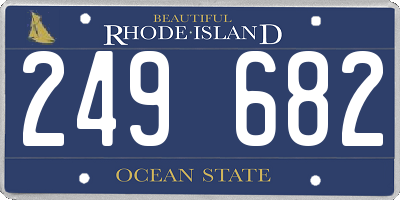 RI license plate 249682