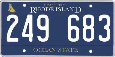 RI license plate 249683