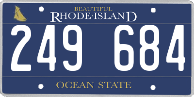 RI license plate 249684