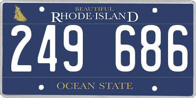 RI license plate 249686