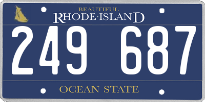 RI license plate 249687