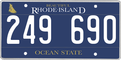 RI license plate 249690