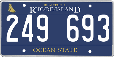 RI license plate 249693