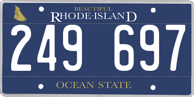RI license plate 249697