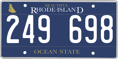 RI license plate 249698