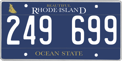RI license plate 249699