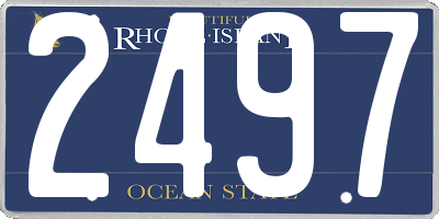 RI license plate 2497