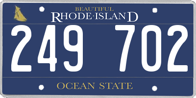 RI license plate 249702