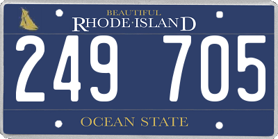 RI license plate 249705
