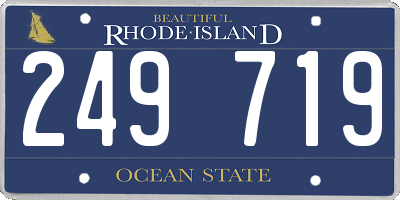 RI license plate 249719