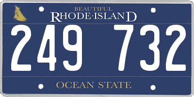 RI license plate 249732