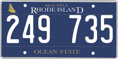 RI license plate 249735
