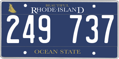 RI license plate 249737