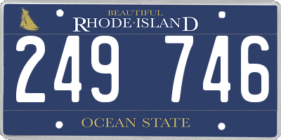RI license plate 249746