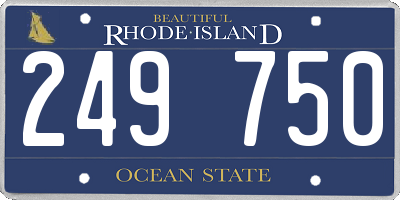 RI license plate 249750