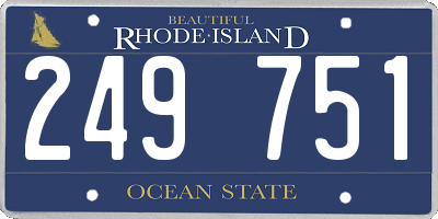 RI license plate 249751