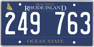 RI license plate 249763