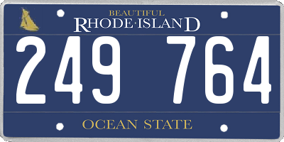 RI license plate 249764