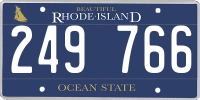 RI license plate 249766