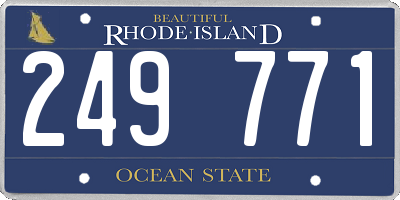 RI license plate 249771
