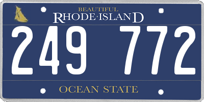 RI license plate 249772