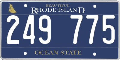 RI license plate 249775