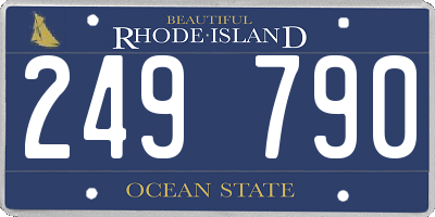 RI license plate 249790