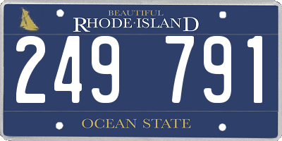 RI license plate 249791