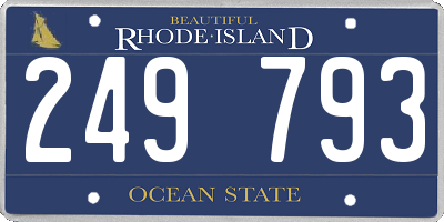 RI license plate 249793