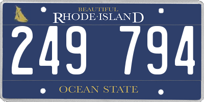 RI license plate 249794