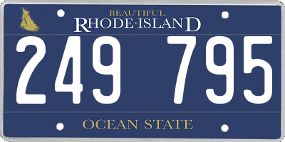 RI license plate 249795
